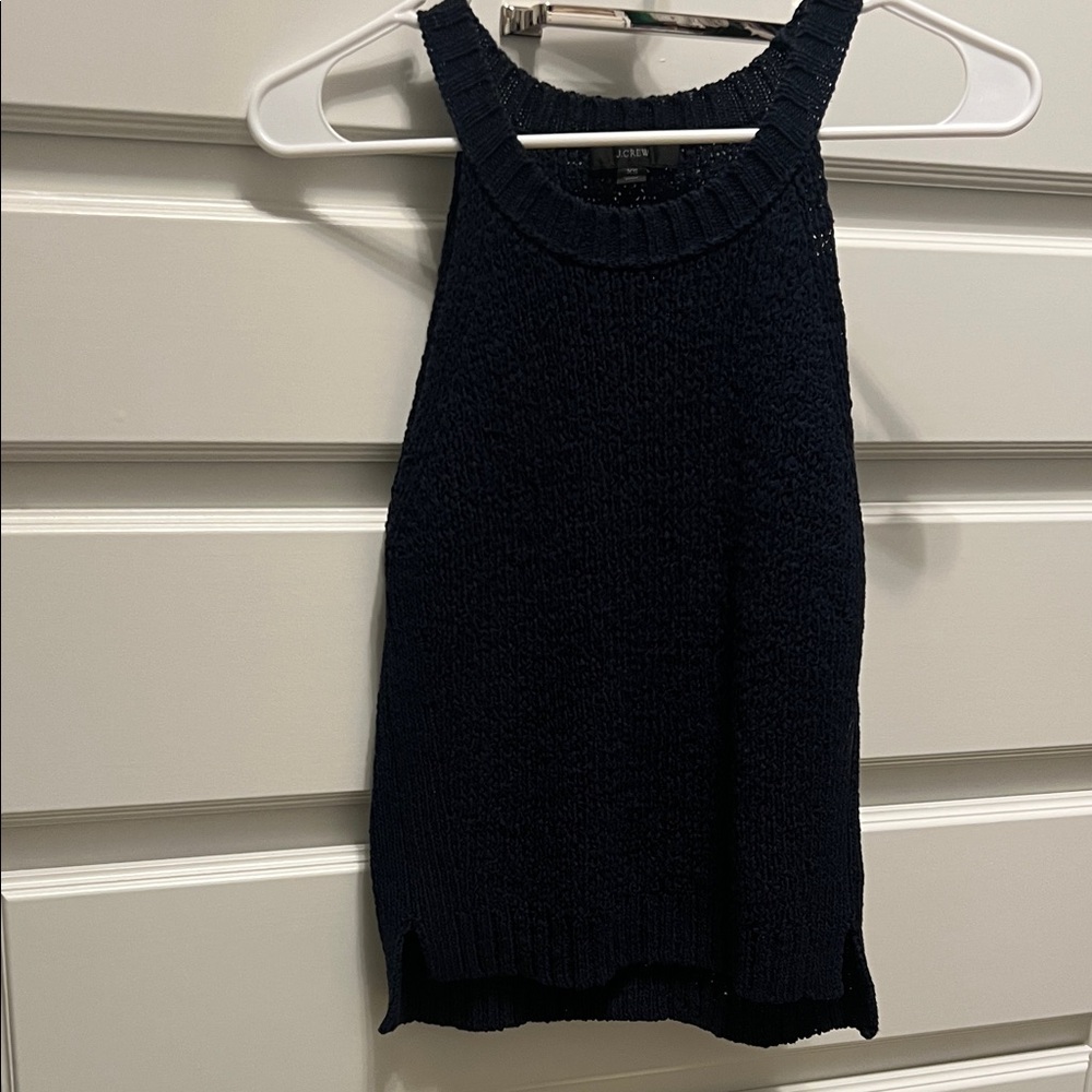 J. Crew Navy Textured Sweater